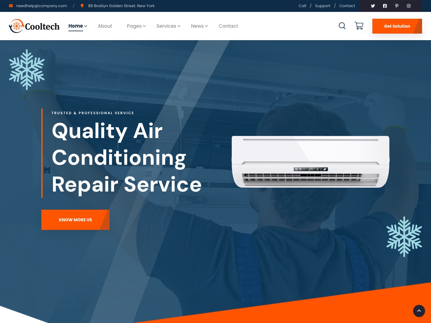 Homepage of the CoolTech concept build