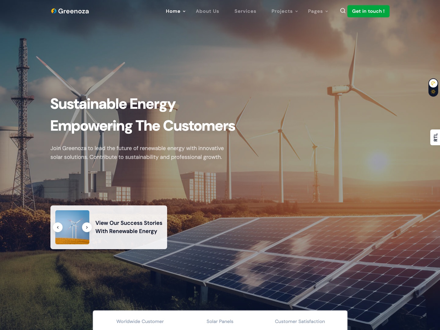 Homepage of the GreenOza concept build
