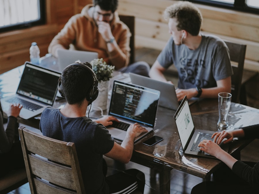Content team planning a social media calendar together